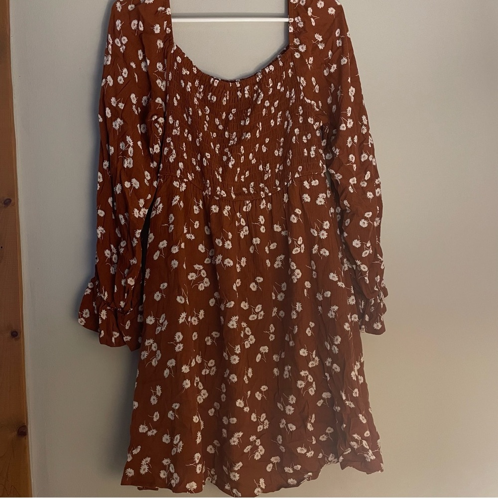 Altard’ State Orange Floral Fall Dress